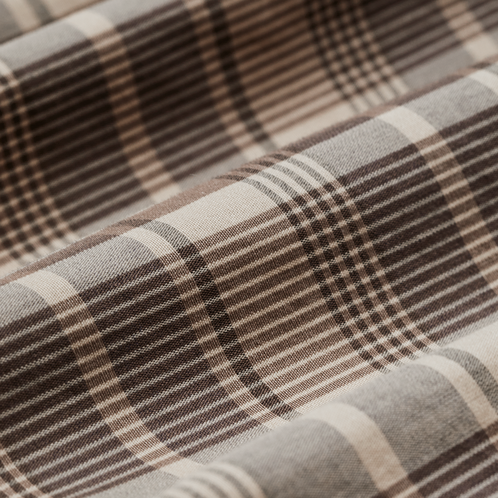 Alternate view of the Filson Filson's Washed Feather Cloth Shirt - Light Brown / Natural Plaid