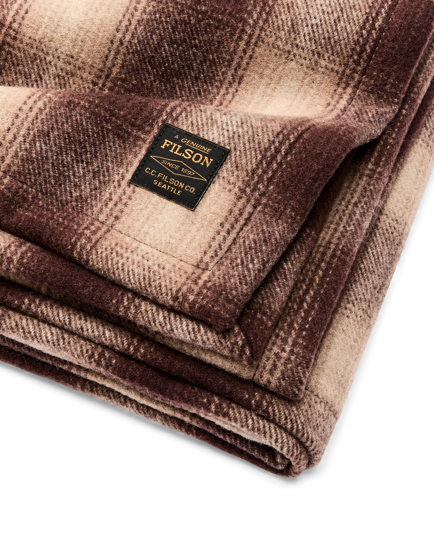 Mackinaw Wool Surplus Blanket - Brown / Tan Ombre