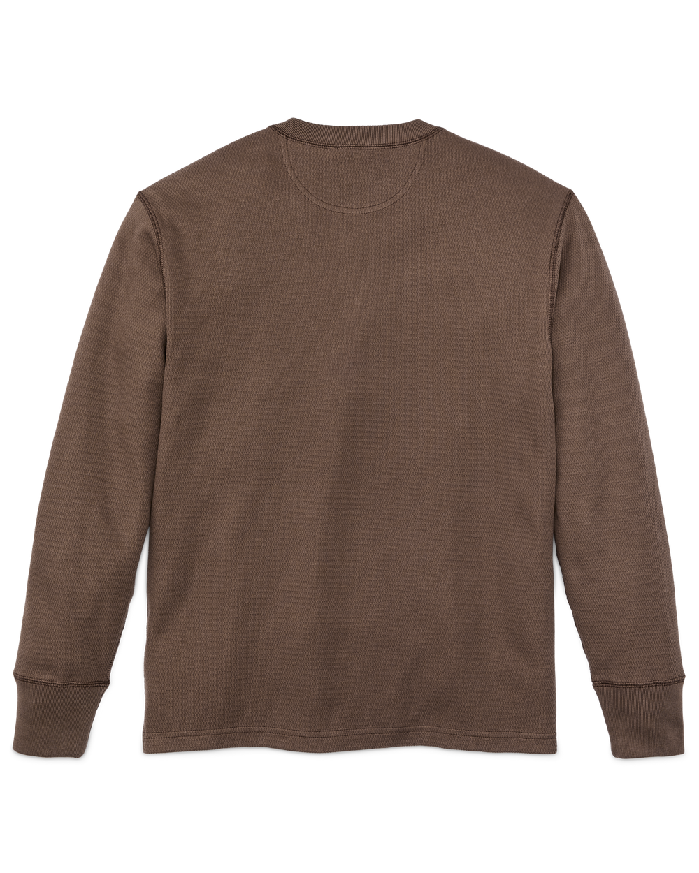 Waffle Knit Henley - Brown