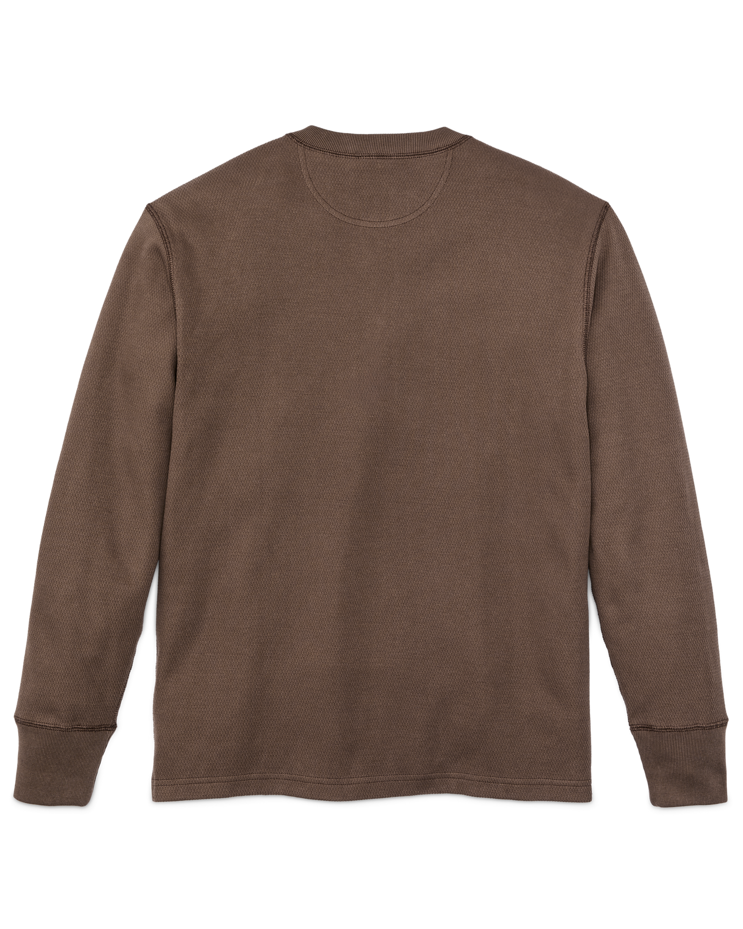 Waffle Knit Henley - Brown