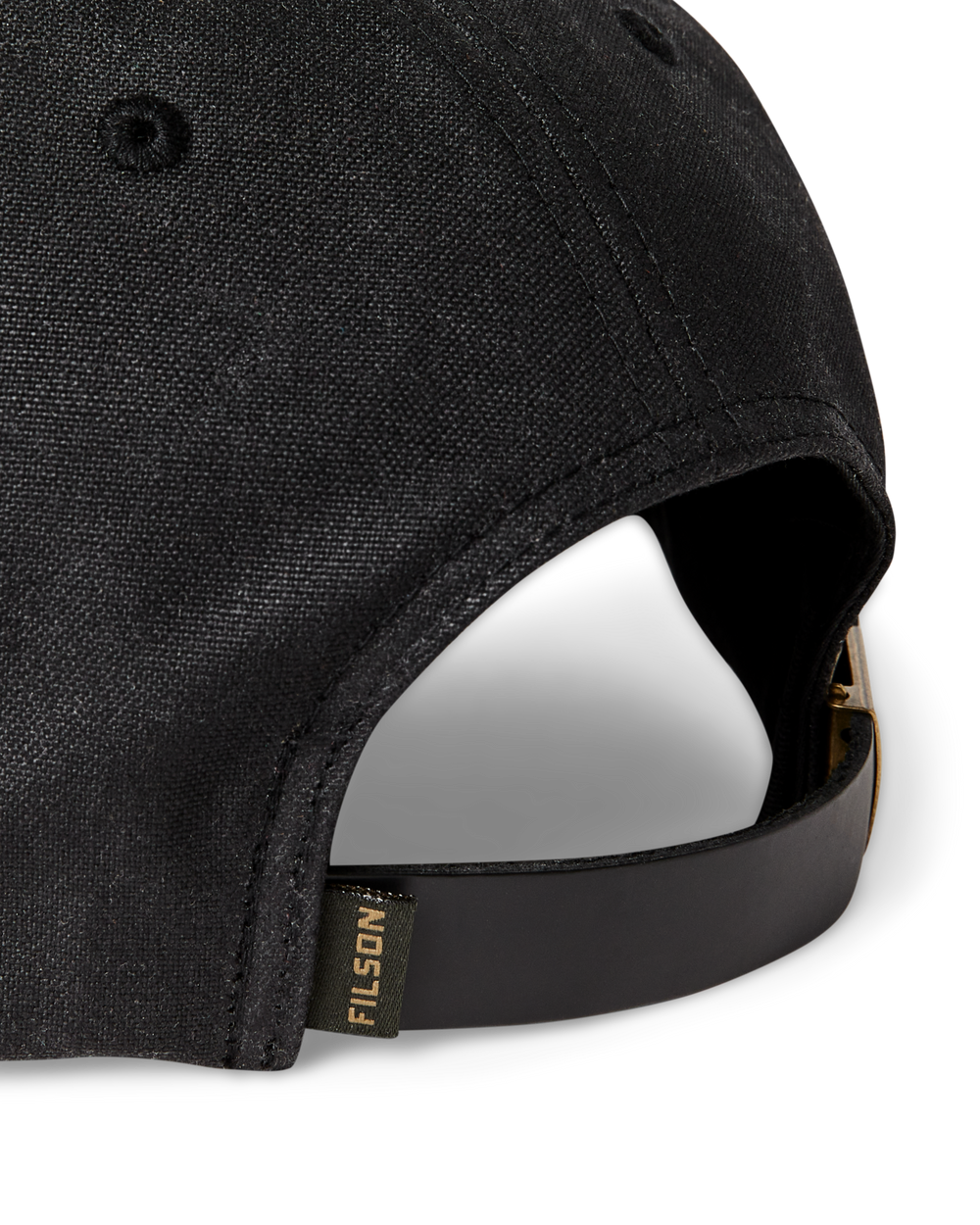 Alternate view of the Filson Waxed Low-profile Logger Cap - Black