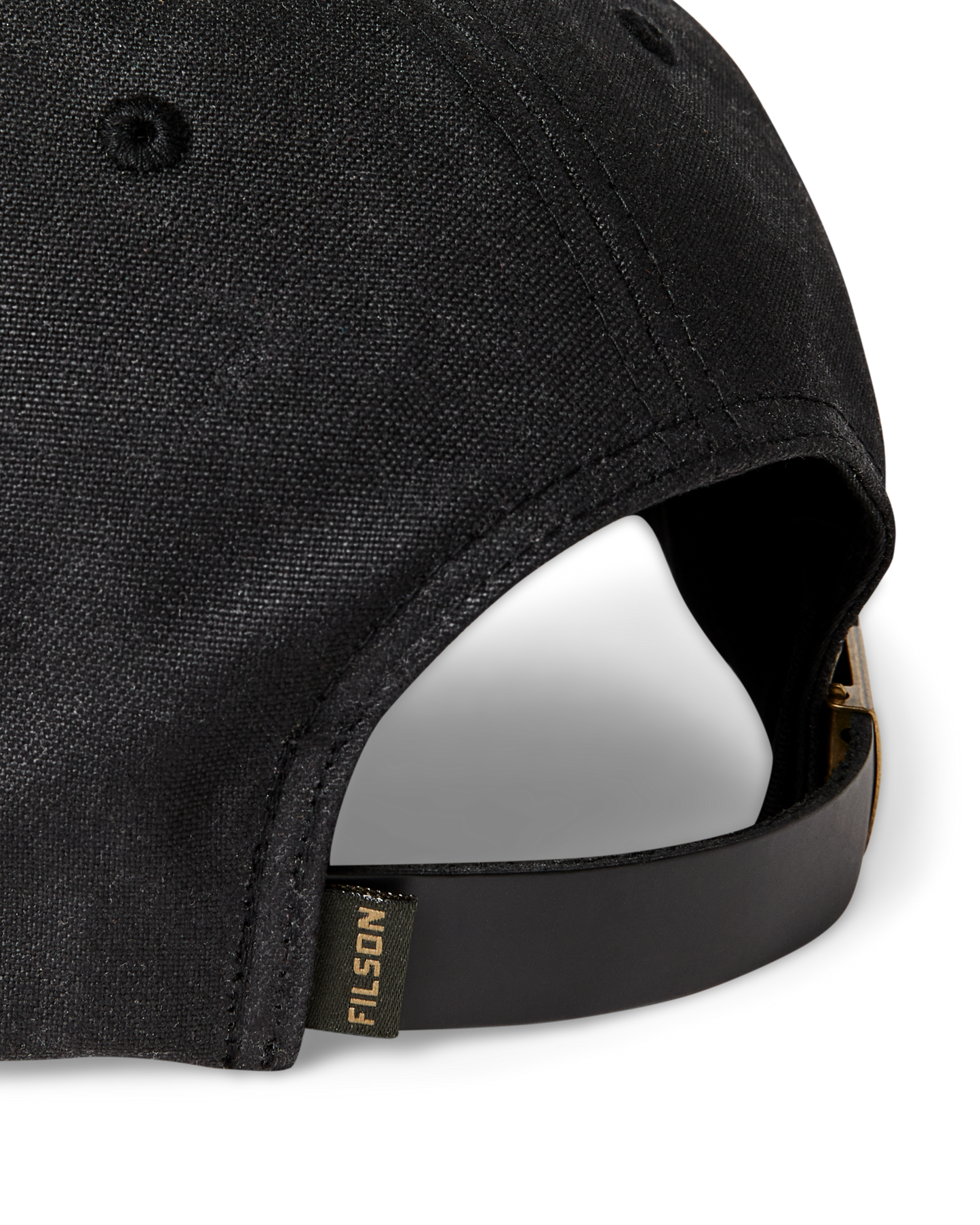 Alternate view of the Filson Waxed Low-profile Logger Cap - Black