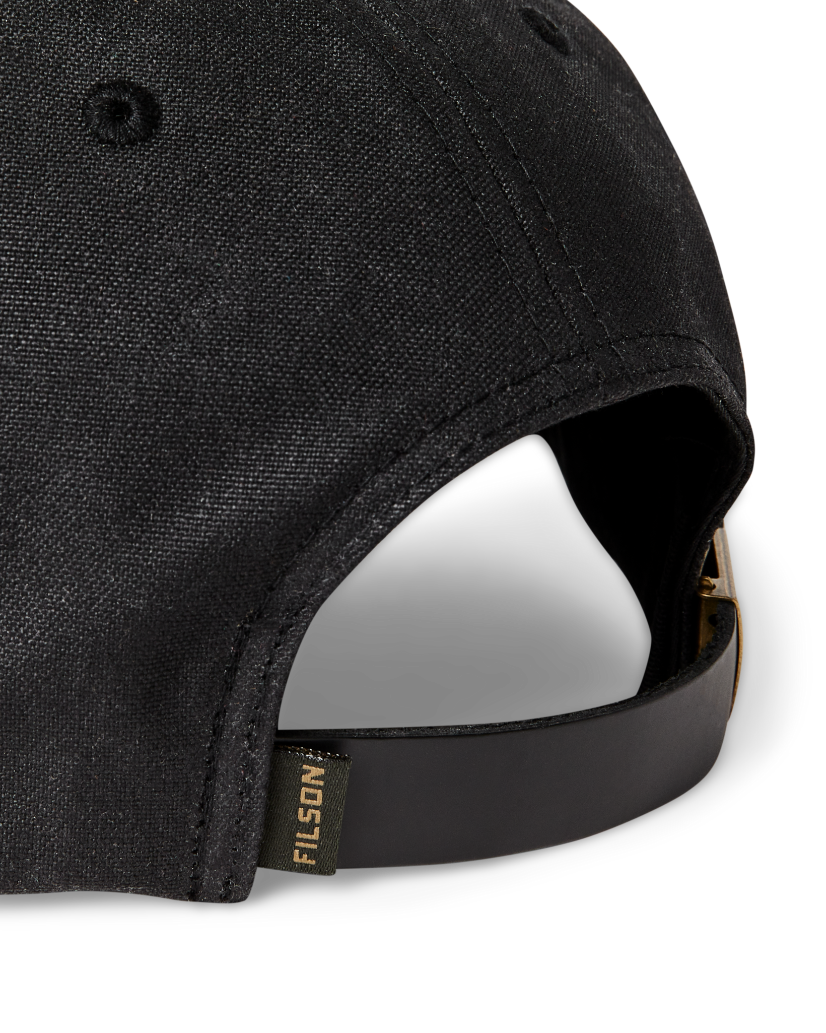 Alternate view of the Filson Waxed Low-profile Logger Cap - Black