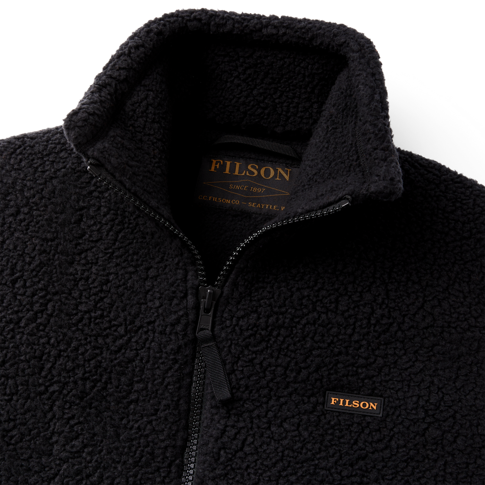 Alternate view of the Filson Filson Hockey Sherpa Fleece Vest - Black