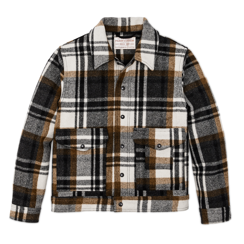 Mackinaw Wool Work Jacket - Blue Coal / Copper Heather Plaid