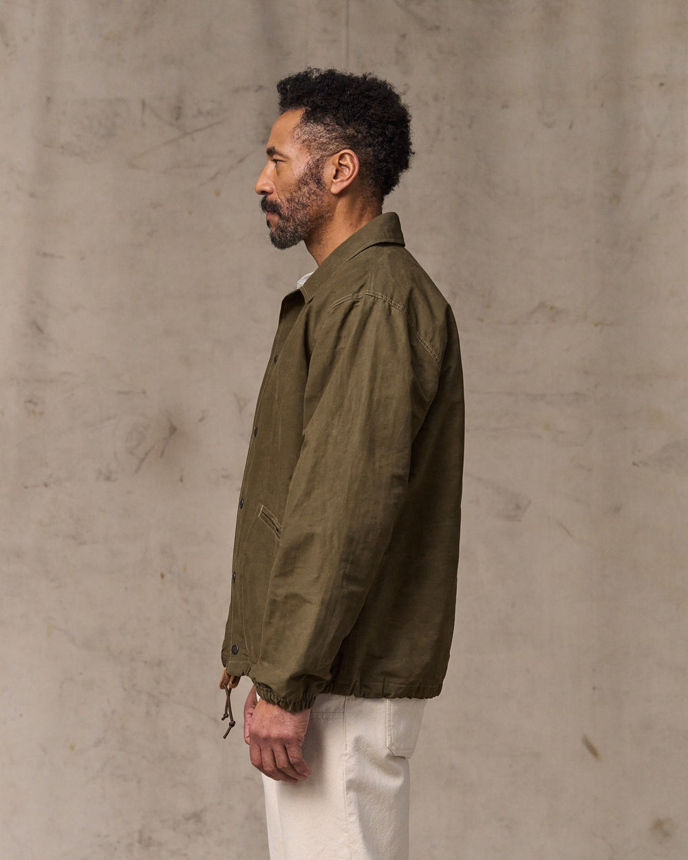 Dry Wax Windbreaker - Military Olive