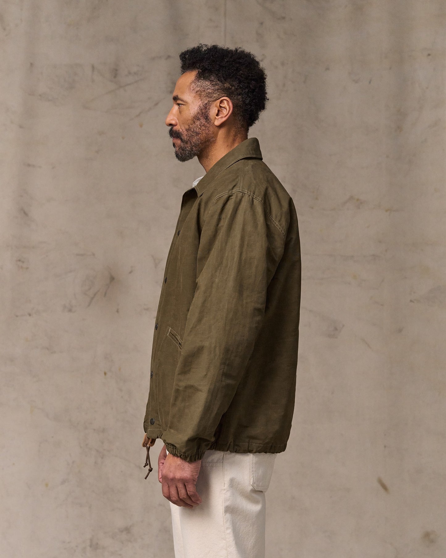 Dry Wax Windbreaker - Military Olive