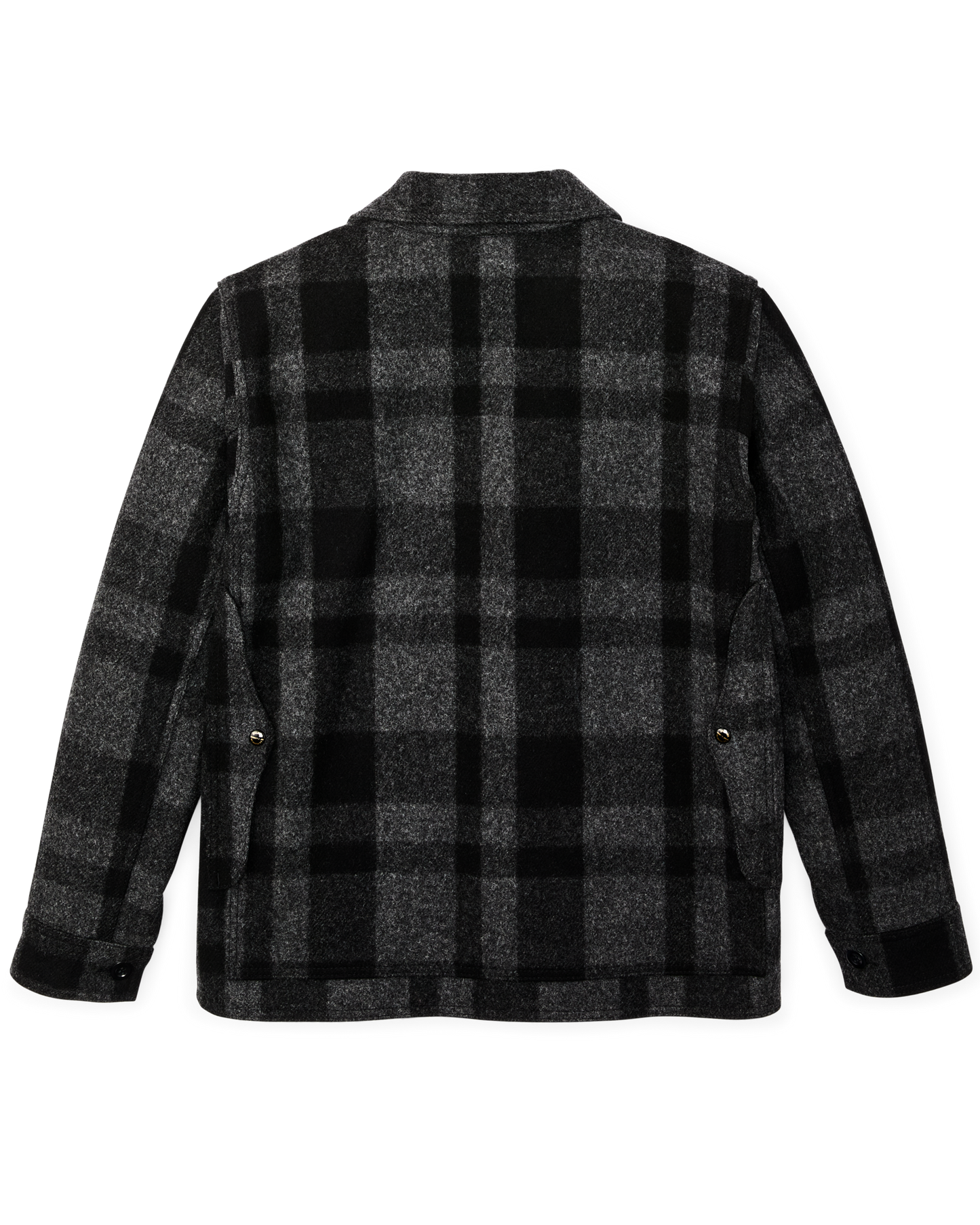 1940s Mackinaw Wool Cruiser Jacket - Charcoal / Black Heritage Plaid