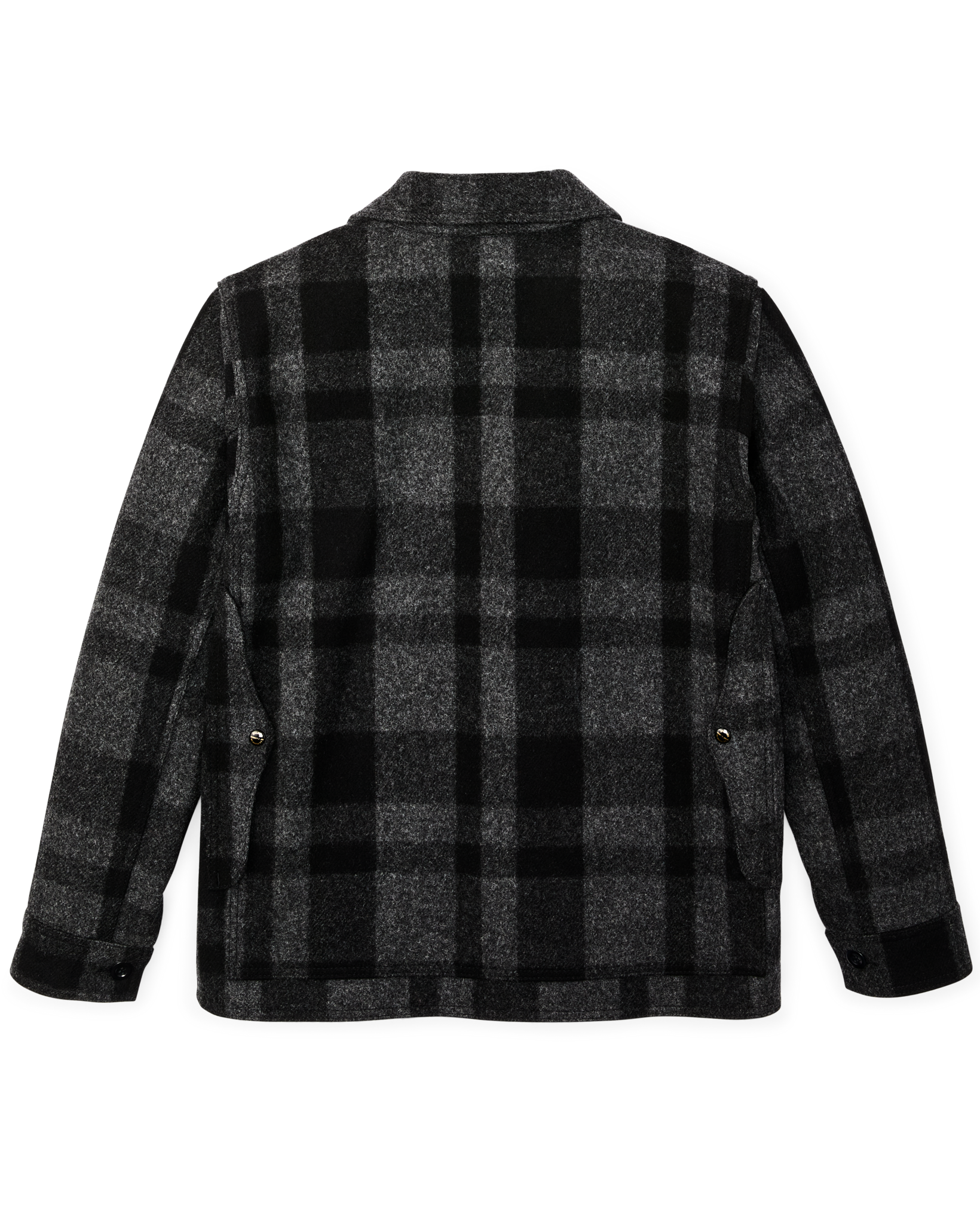 1940s Mackinaw Wool Cruiser Jacket - Charcoal / Black Heritage Plaid