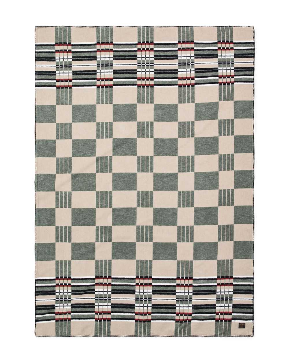 Front-facing image of the Filson Longmire Cotton Blanket - Silver Sage