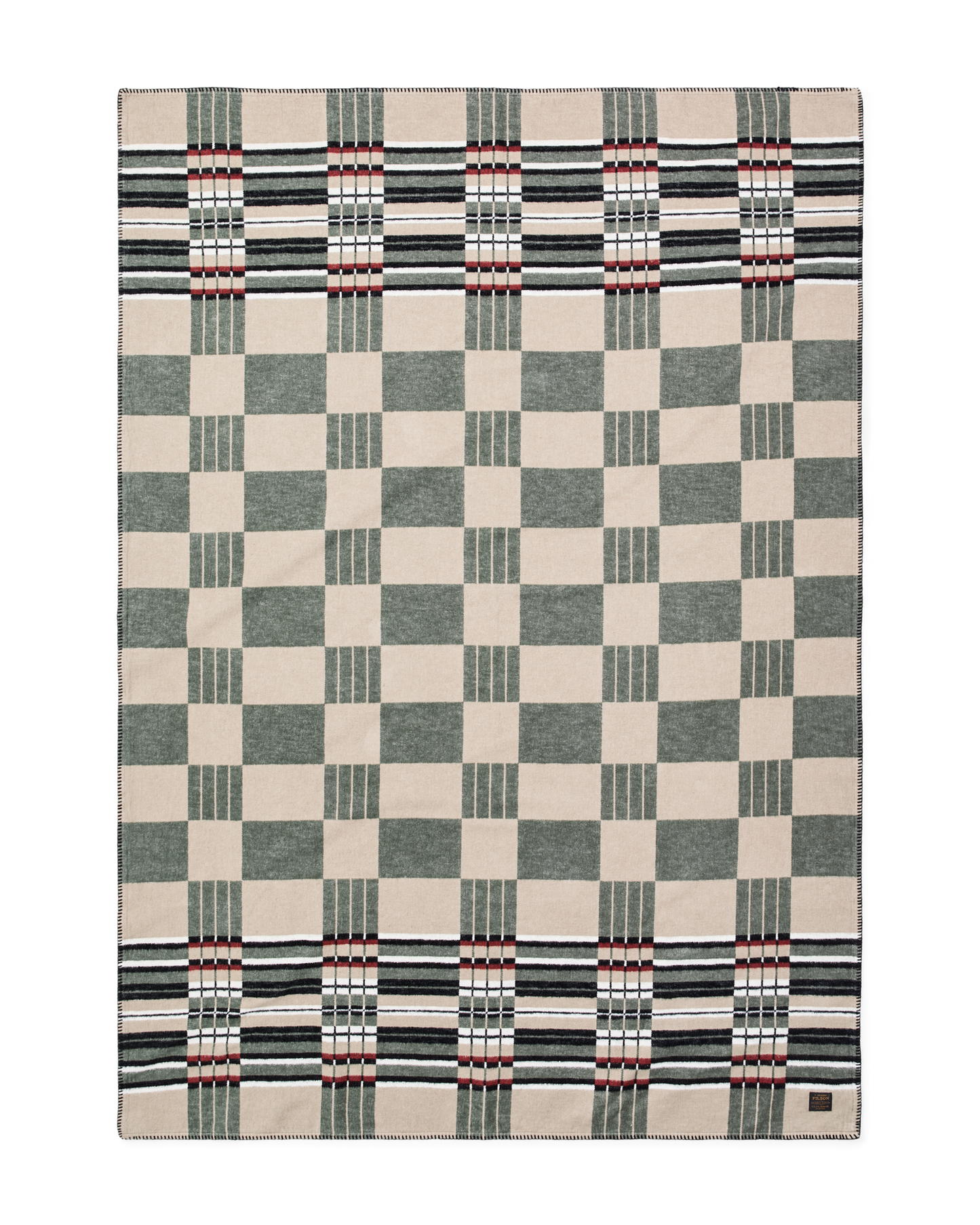 Front-facing image of the Filson Longmire Cotton Blanket - Silver Sage