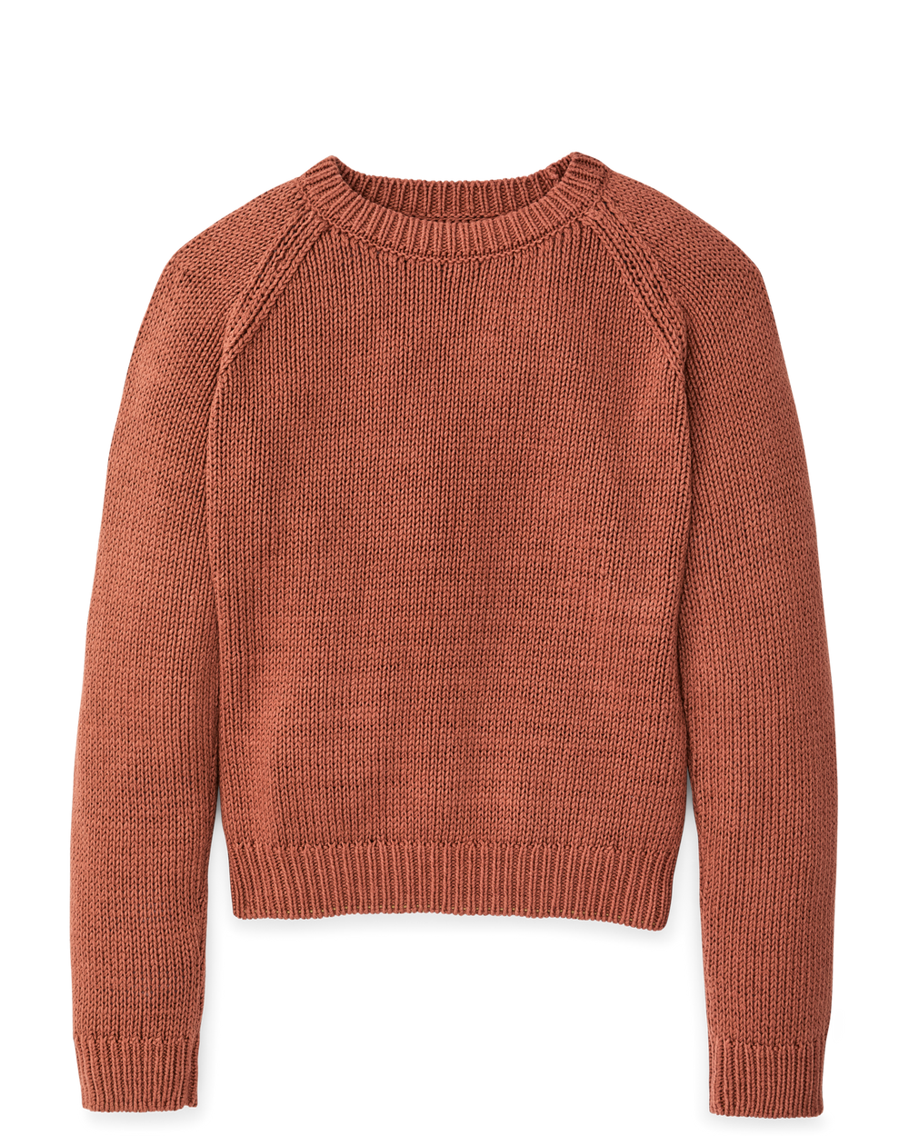 Front-facing image of the Filson Women's Cotton Crewneck Sweater - Copper Brown
