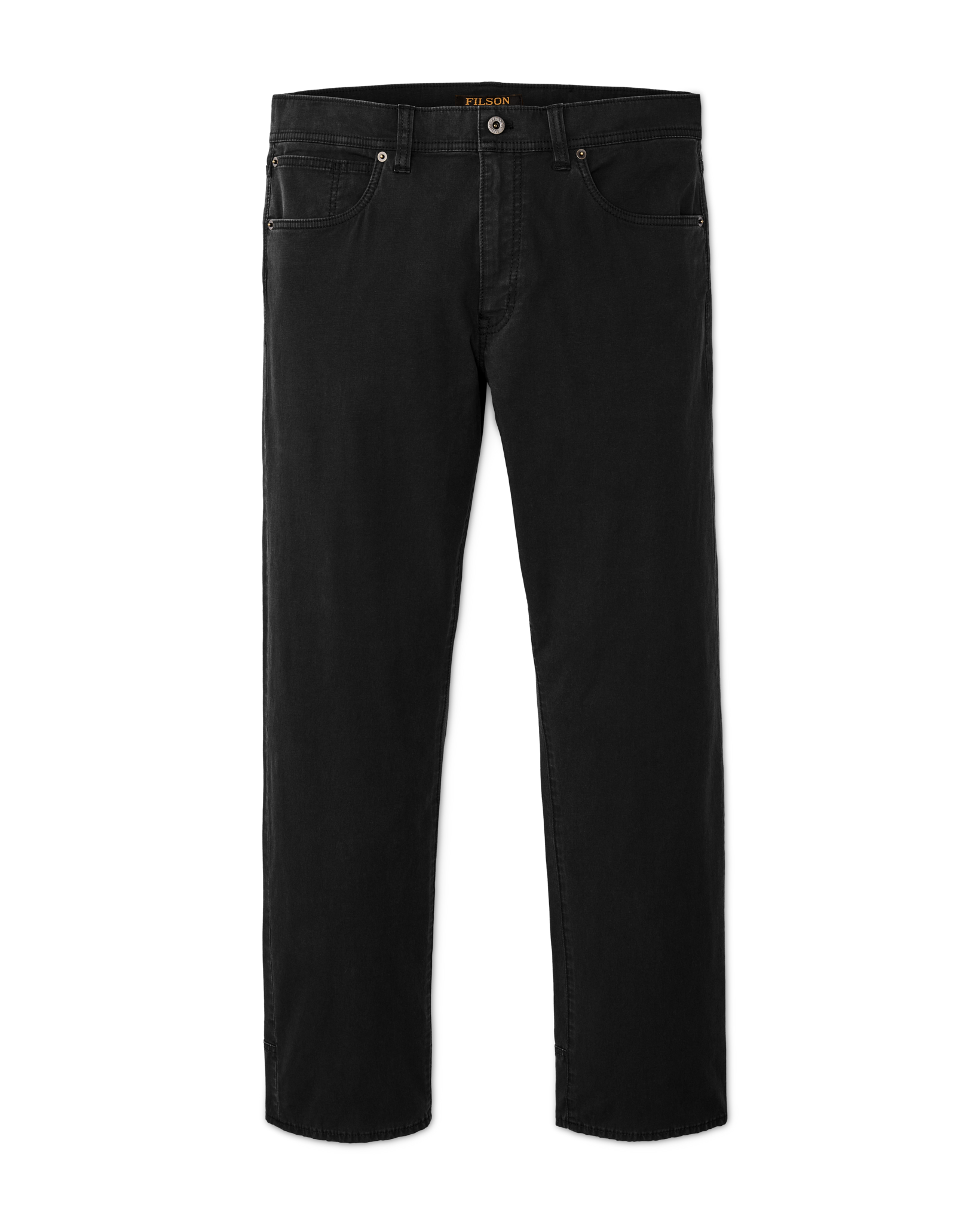 Front-facing image of the Filson Granite Mountain 5-pocket Pants - Washed Faded Black