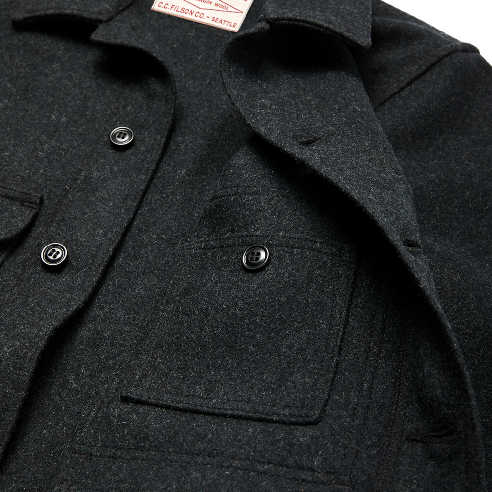Alternate view of the Filson Mackinaw Wool Cruiser Jacket - Charcoal / Solid