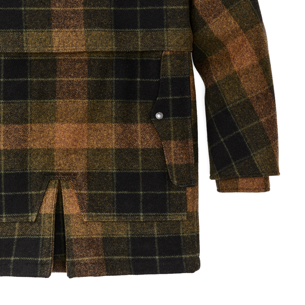 Alternate view of the Filson Lined Mackinaw Wool Packer Coat - Loden Heather Plaid