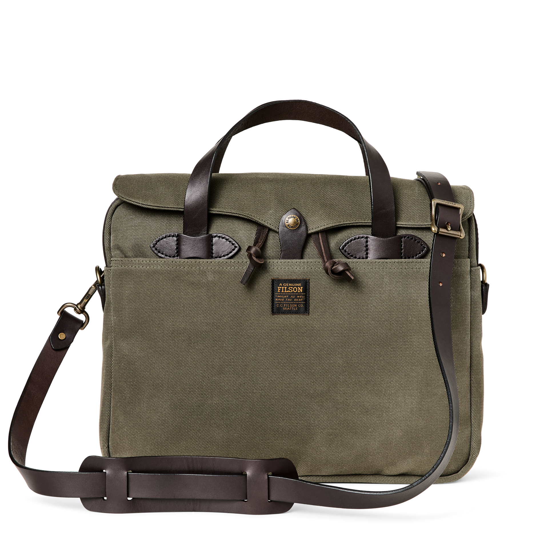 Rugged Twill Original Briefcase - Otter Green | Filson Rugged Twill Original Briefcase - Otter Green | Filson