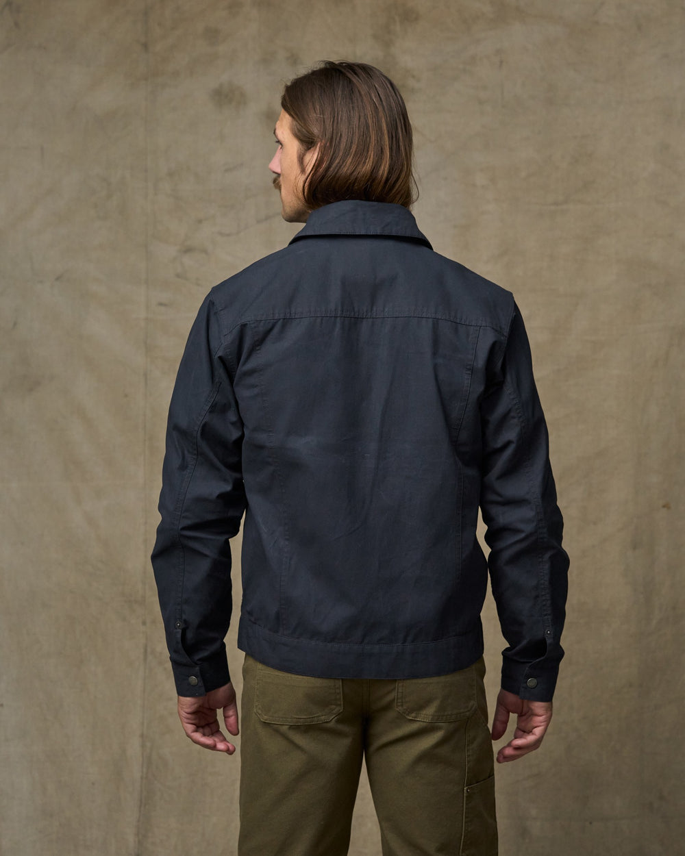 Dry Wax Short Cruiser Jacket - Navy
