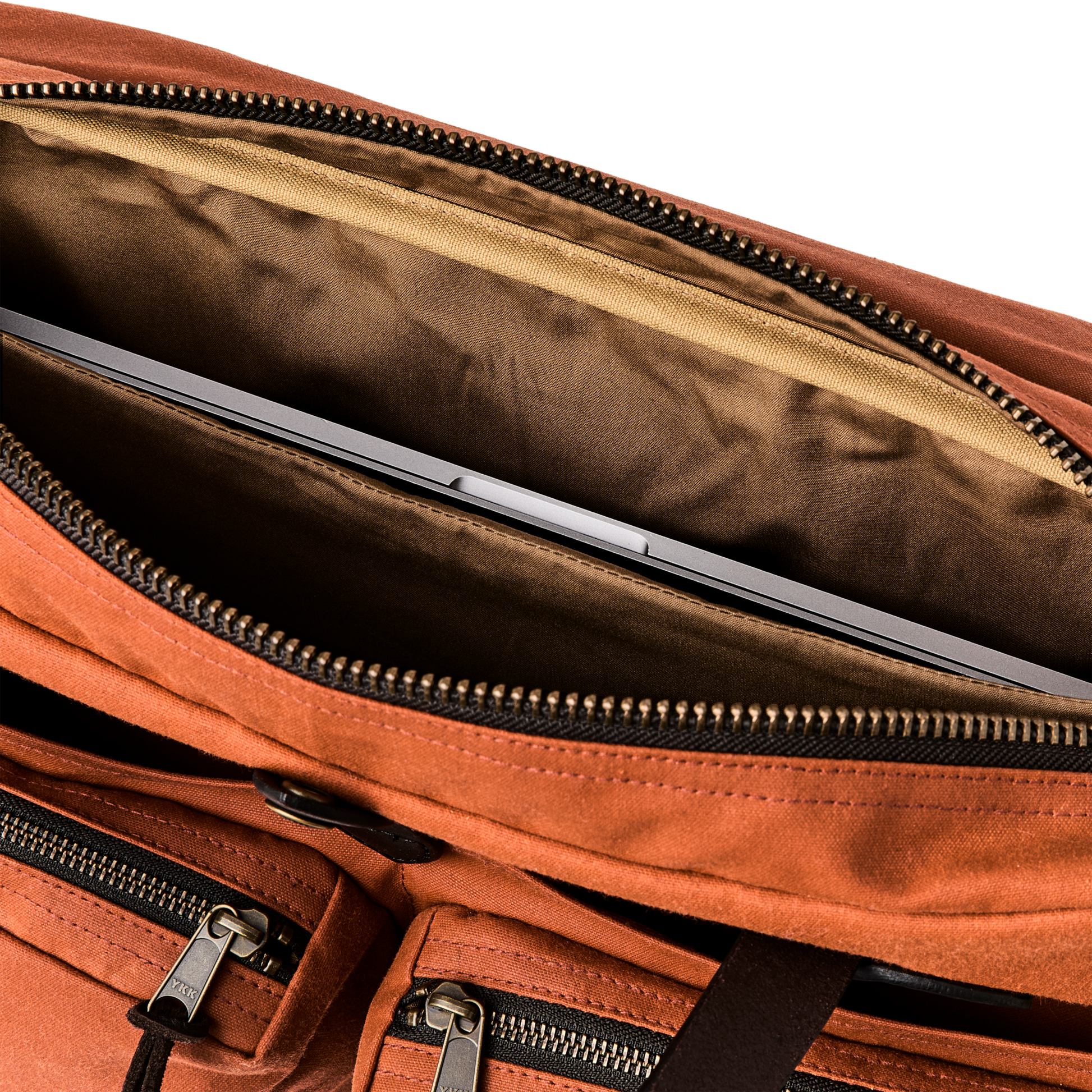 Alternate view of the Filson 24 Hour Tin Cloth Briefcase - Rust