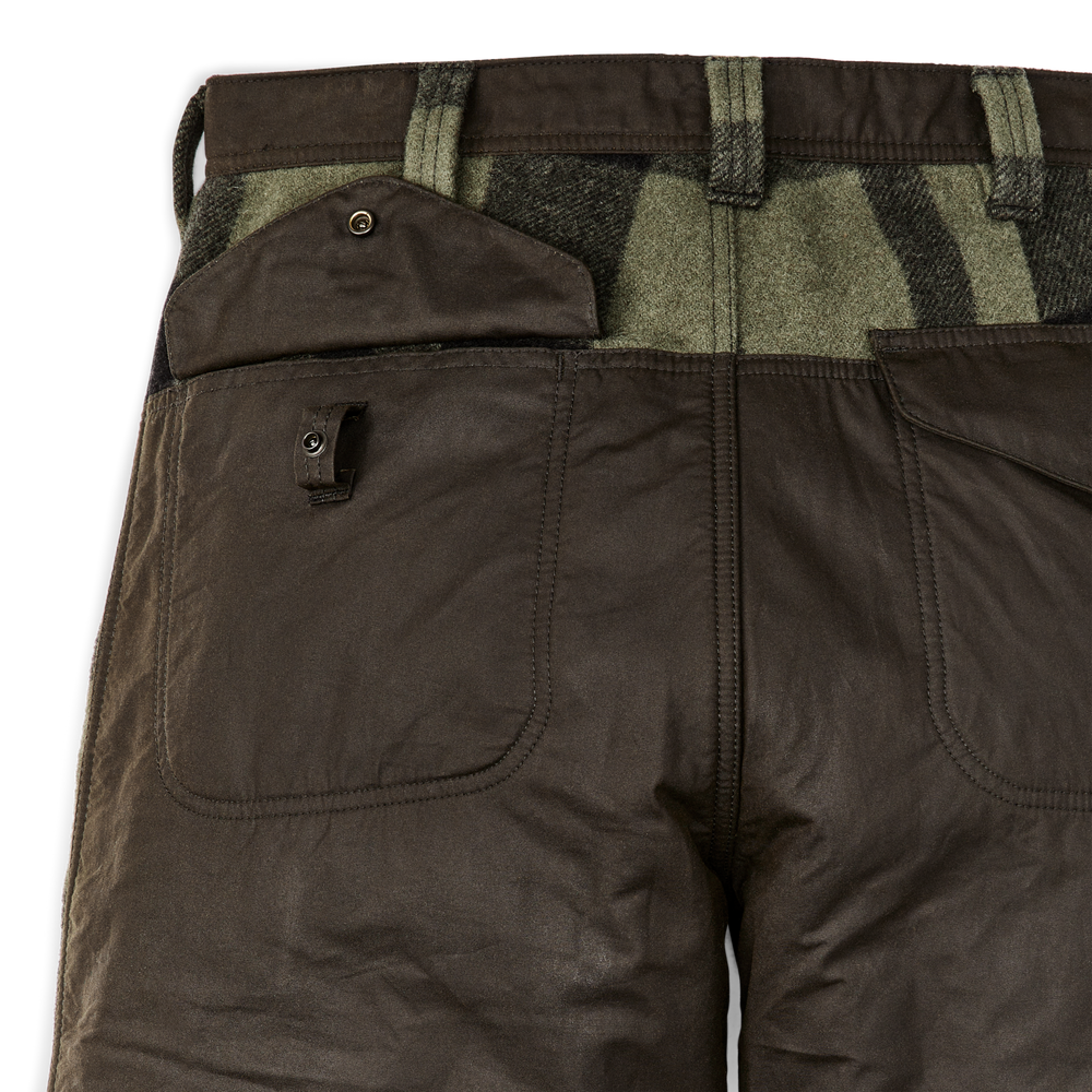Alternate view of the Filson Mackinaw Wool Hunting Pants - Otter Green / Black Heritage Plaid X