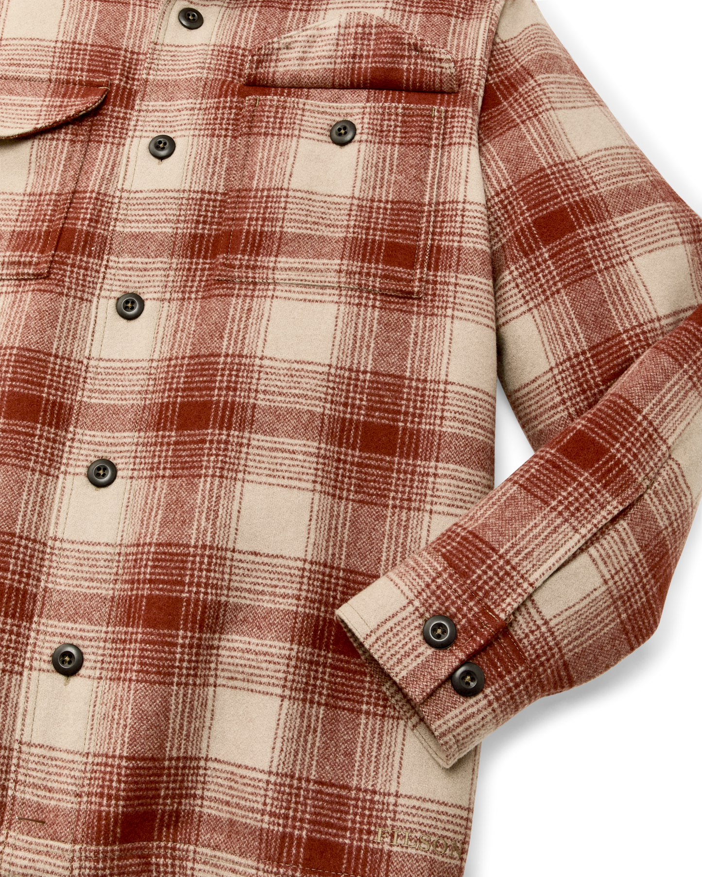Alternate view of the Filson Wool Jac-shirt - Brick Multi Plaid