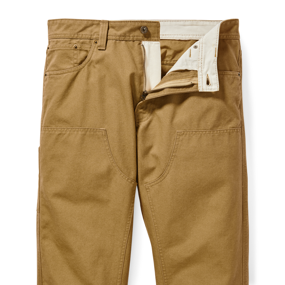 Alternate view of the Filson Dry Tin Cloth Utility 5 Pocket Pants - Golden Tan