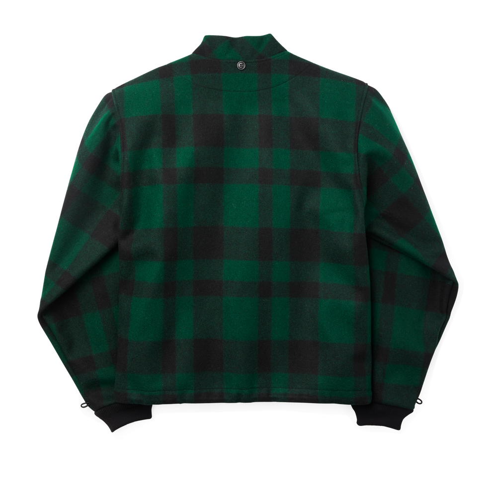 Alternate view of the Filson Mackinaw Wool Jacket Liner - Green / Black Plaid