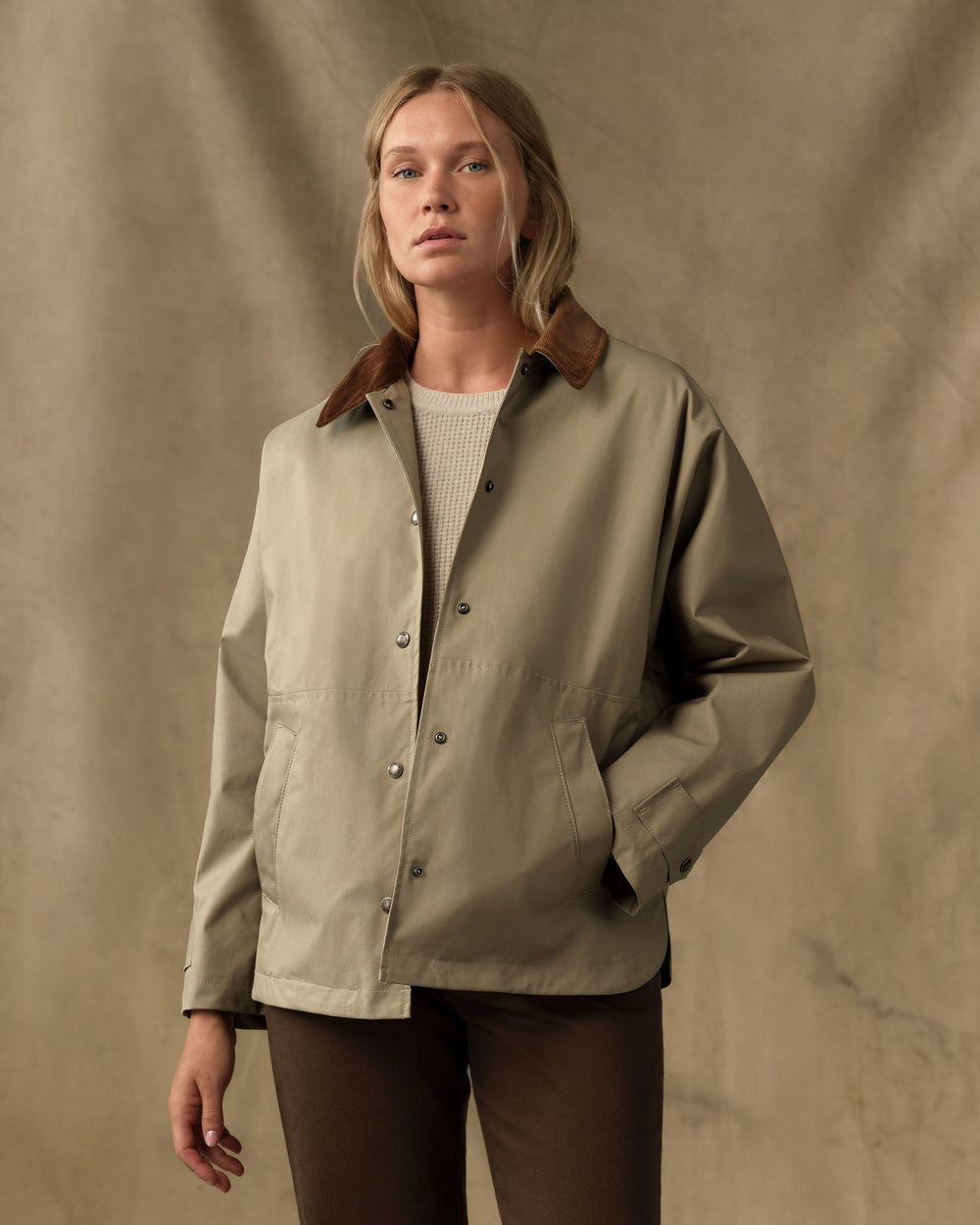 Women's Harbor Front Waxed Jacket - Marsh Tan