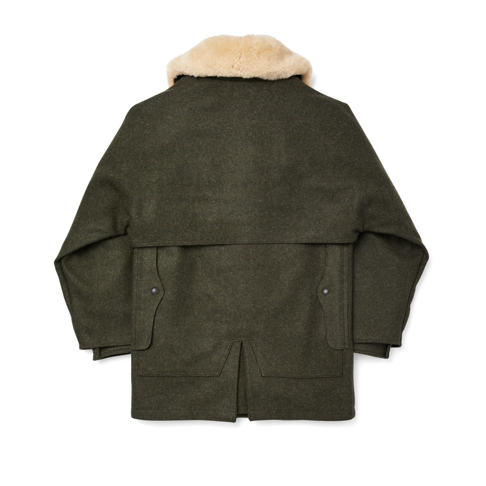 Alternate view of the Filson Lined Mackinaw Wool Packer Coat - Forest Green