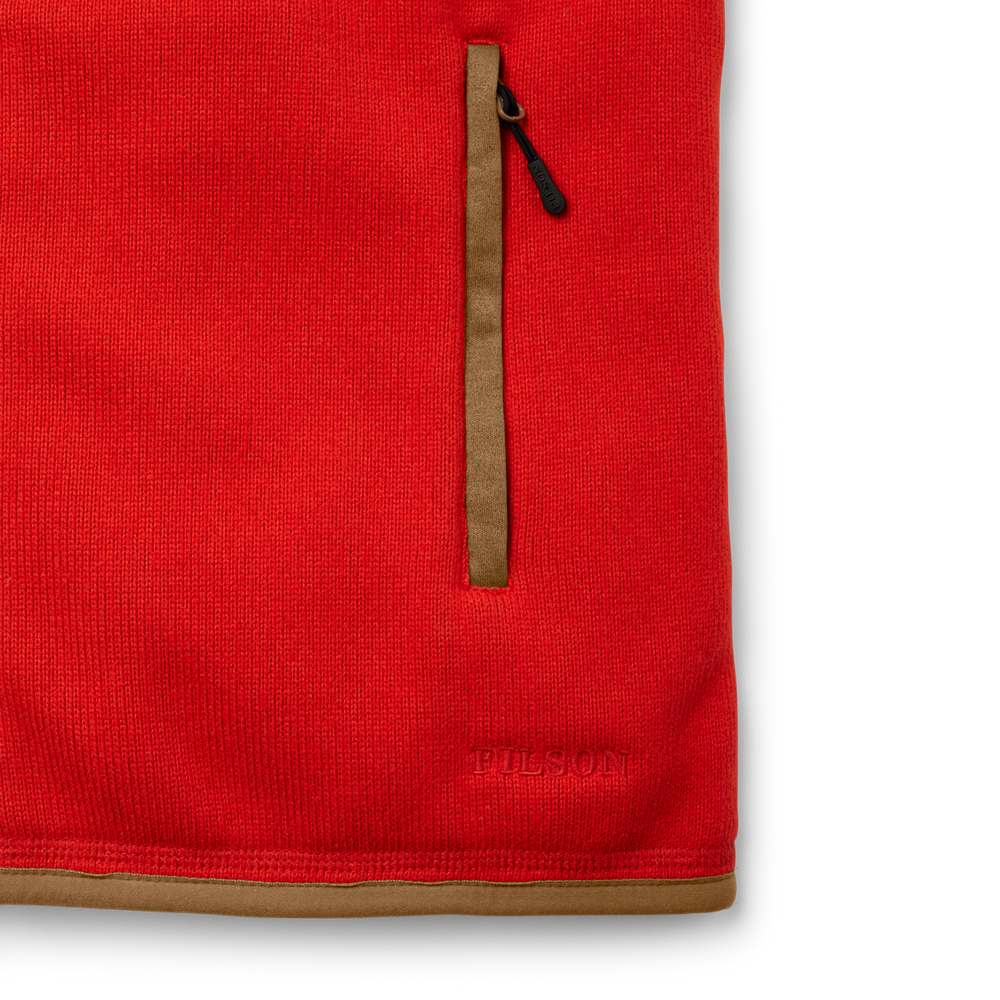 Alternate view of the Filson Ridgeway Fleece Vest - Steelhead Red