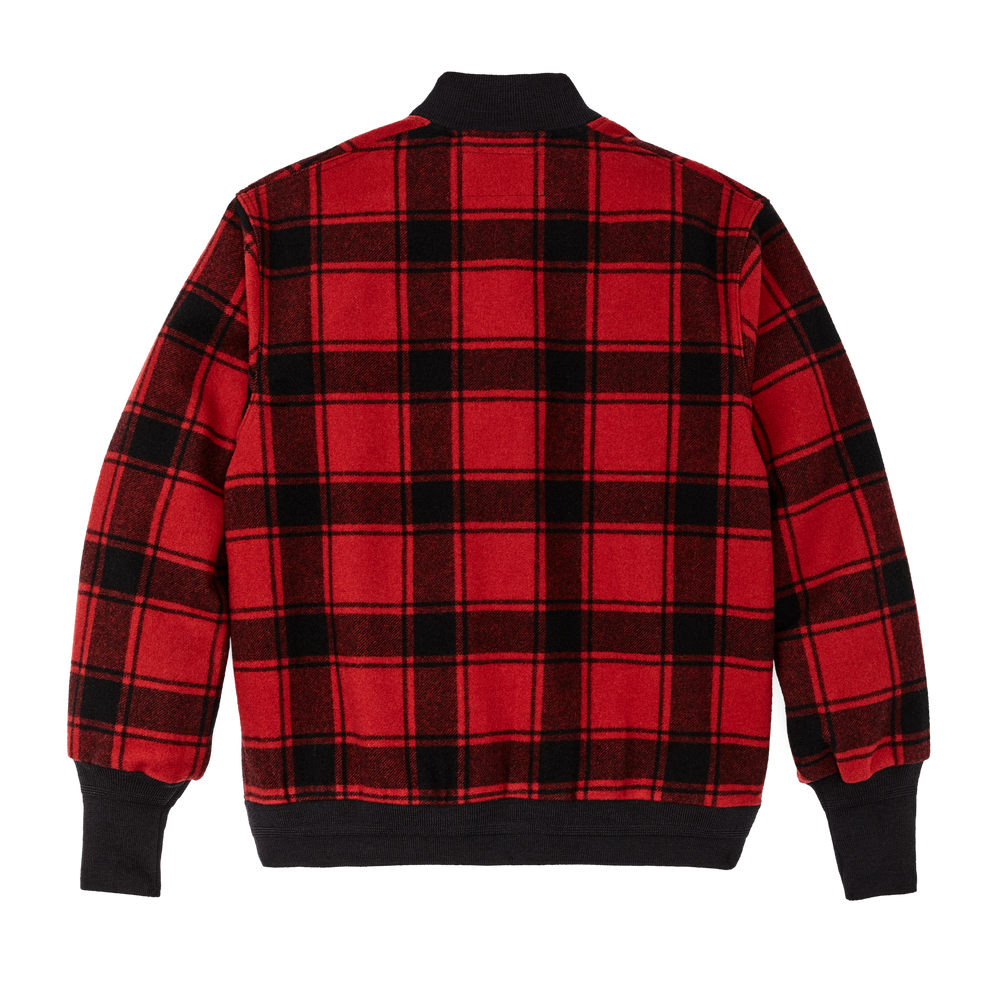 Alternate view of the Filson Ccc Wool Bomber - Red Black Plaid