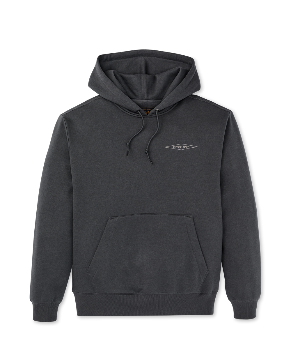 Front-facing image of the Filson Diamond Graphic Hoodie - Faded Black