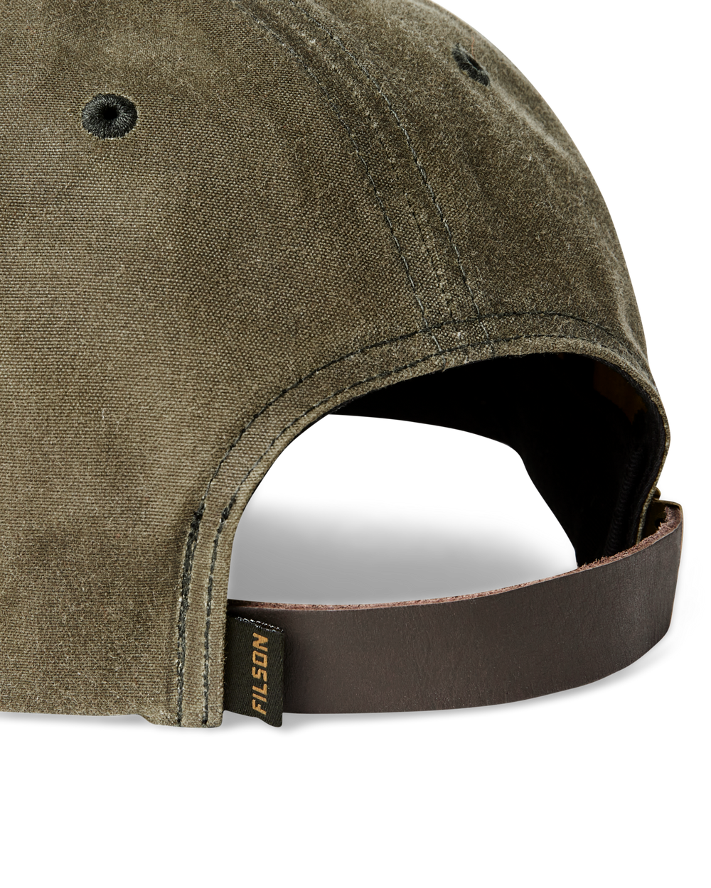 Alternate view of the Filson Waxed Low-profile Logger Cap - Otter Green