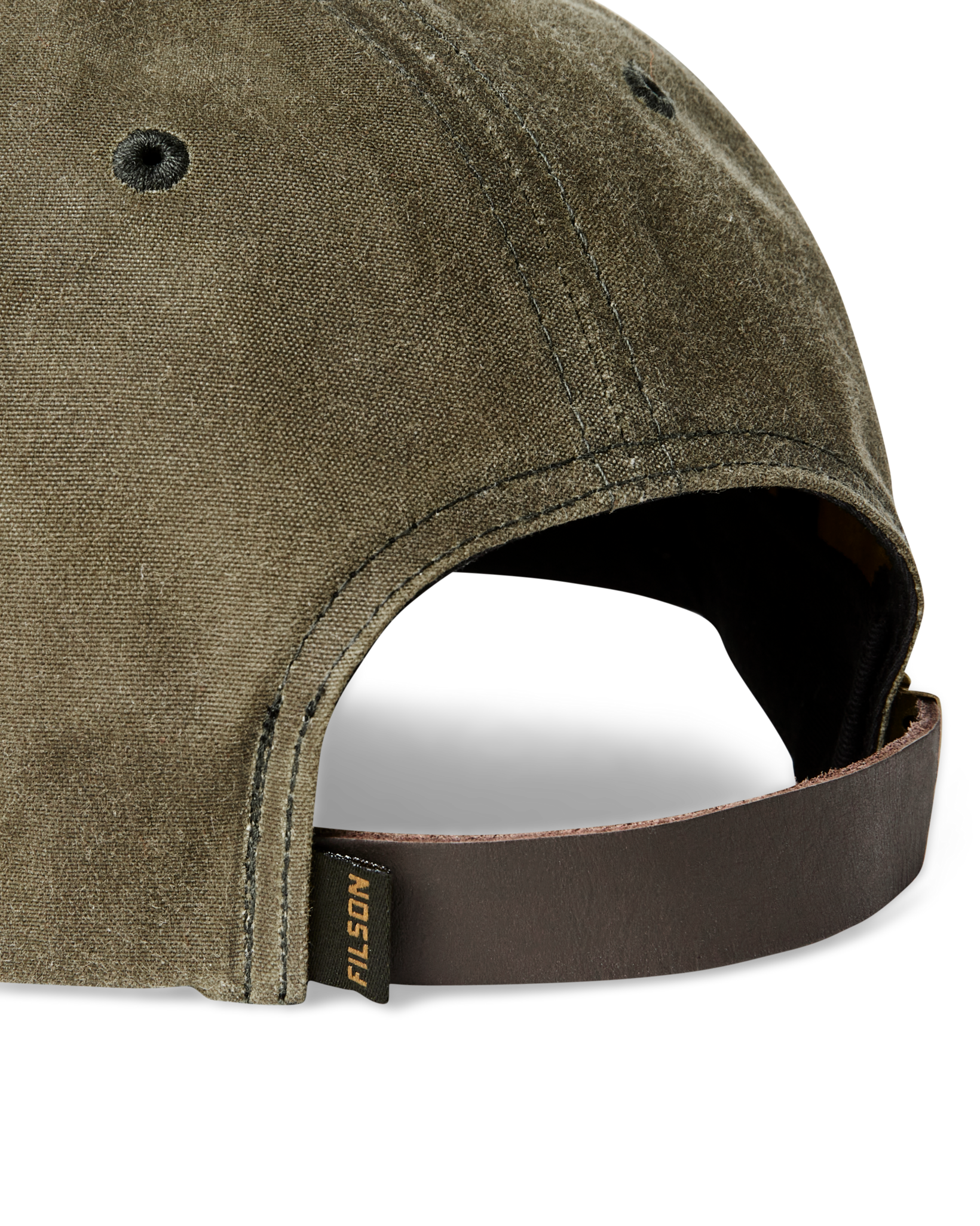 Alternate view of the Filson Waxed Low-profile Logger Cap - Otter Green