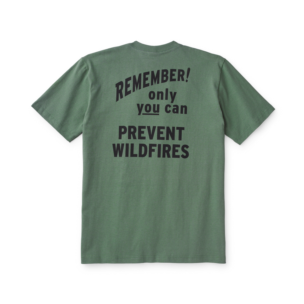 Alternate view of the Filson Smokey Bear Pocket T-shirt - Service Green