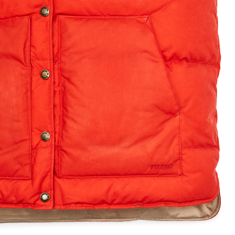 Alternate view of the Filson Women's Waxed Down Vest - Campfire