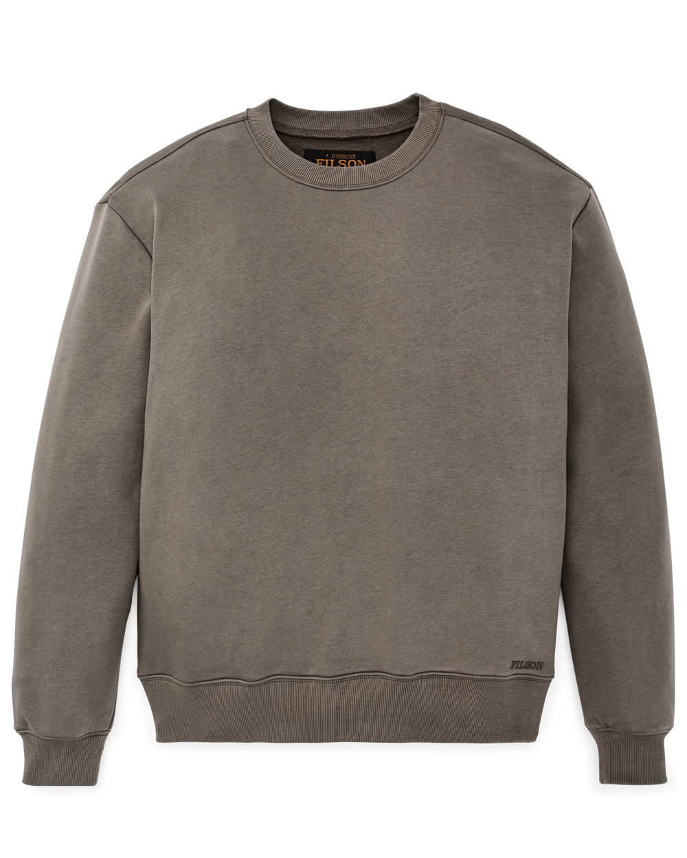 Front-facing image of the Filson Northwest Crewneck Sweatshirt - Hawk Brown
