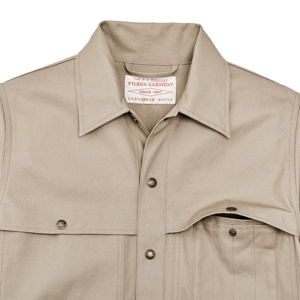 Alternate view of the Filson Dry Tin Cloth Cruiser - Gray Khaki