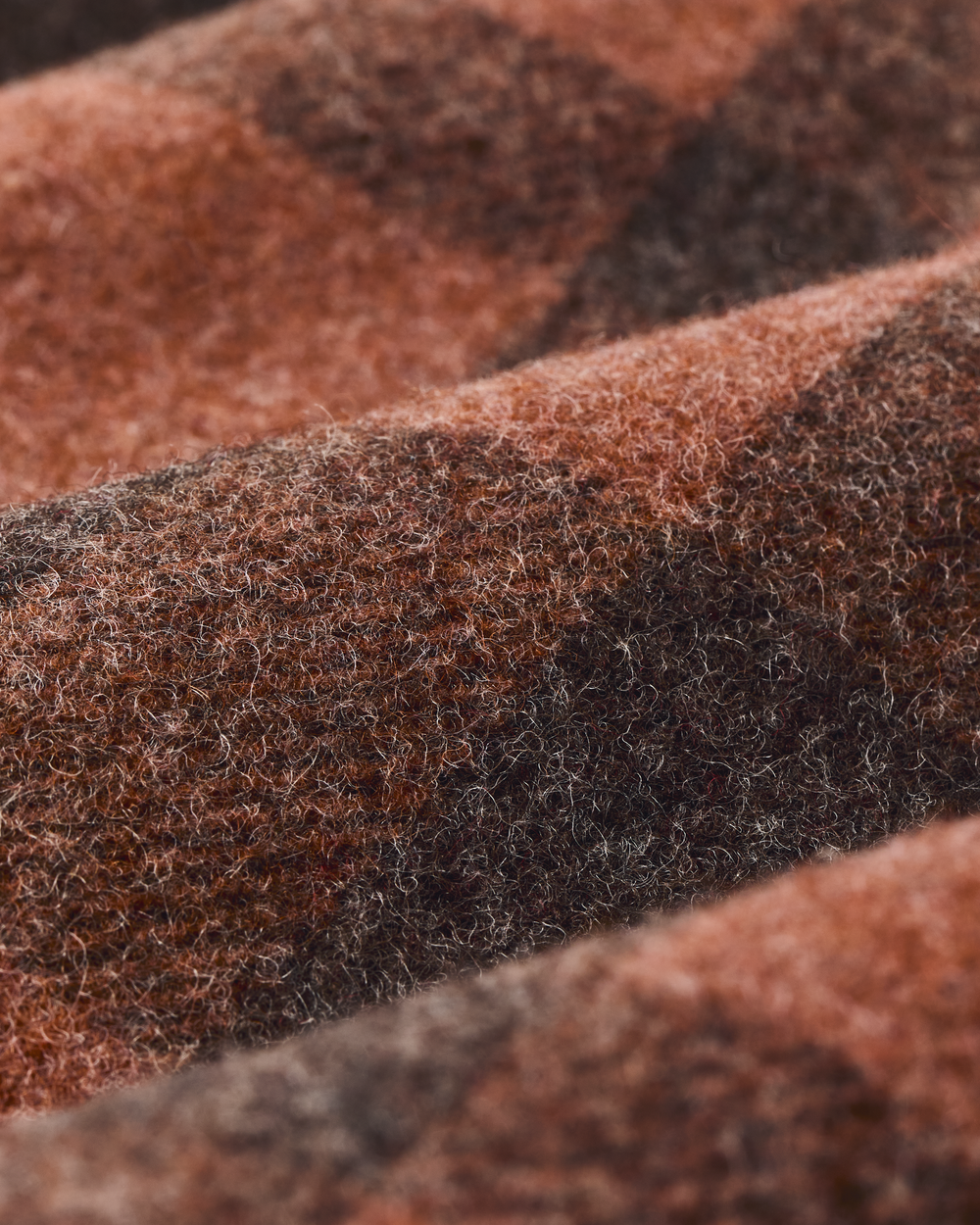 Alternate view of the Filson Women's Mackinaw Wool Shearling Cruiser Jacket - Rusty Pink / Dark Brown Plaid