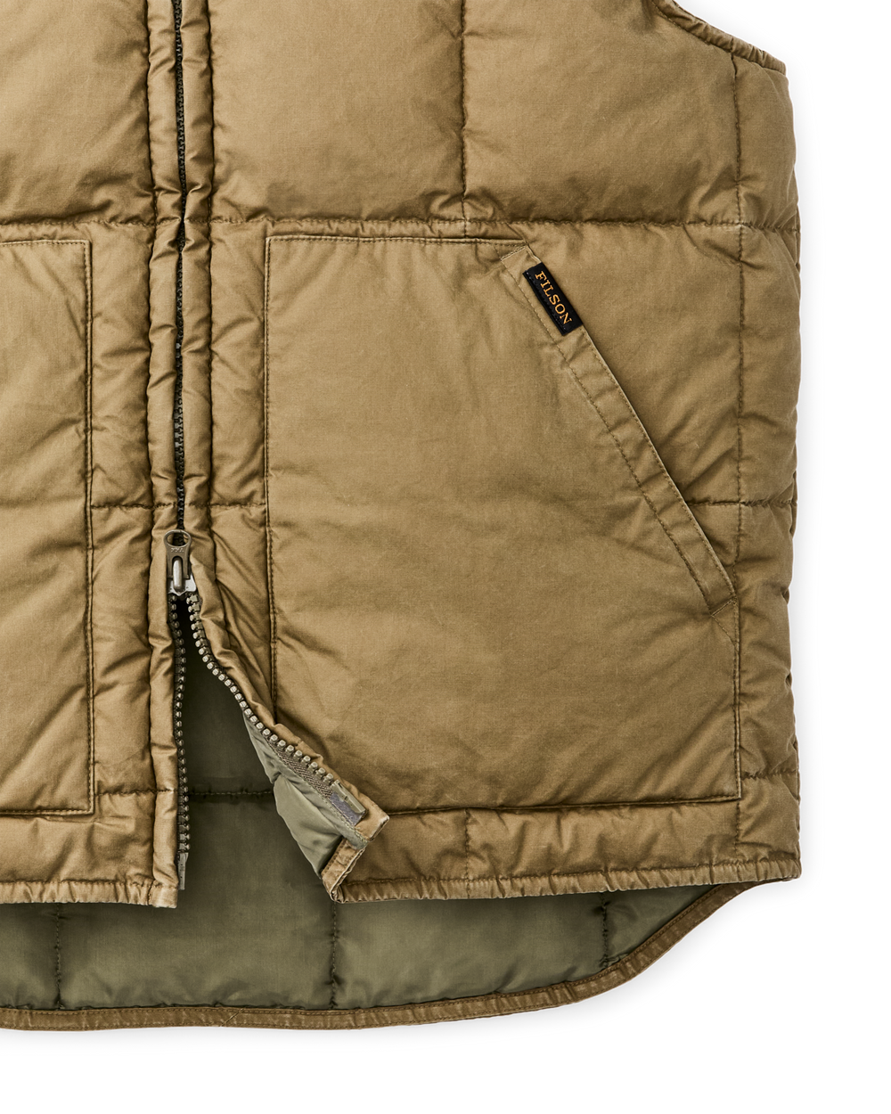 Heritage Cotton Down Vest - Light Brown