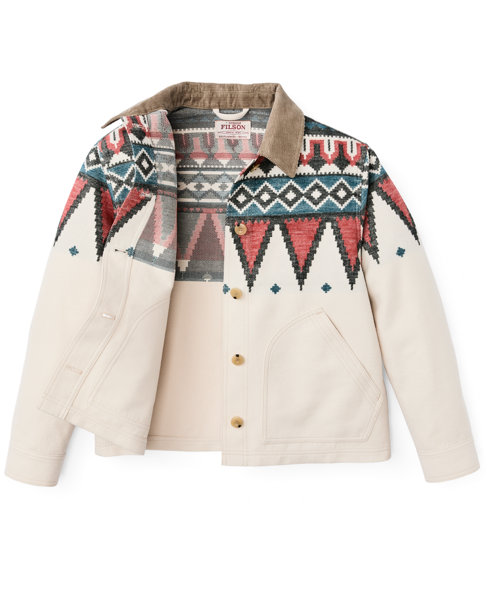 Women's Colchuck Short Jacket - Sand / Teal Multi