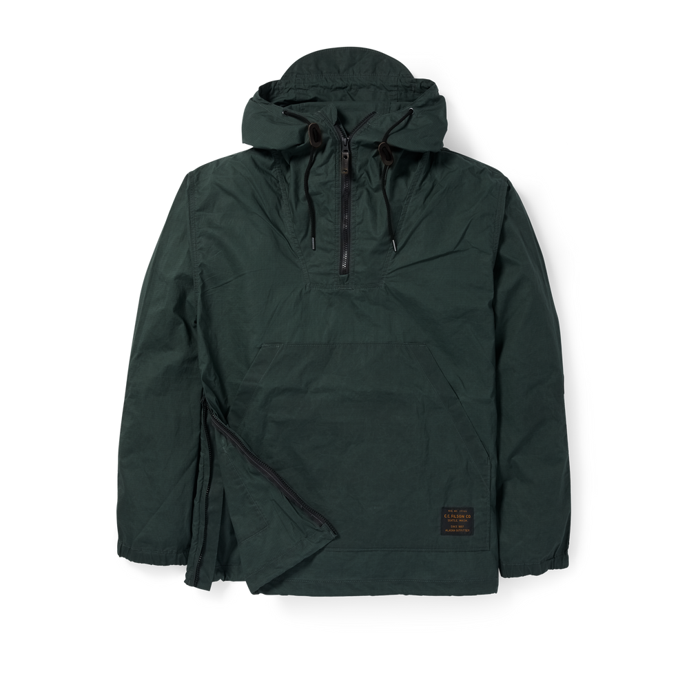 Alternate view of the Filson Lightweight Waxed Anorak - Dark Spruce