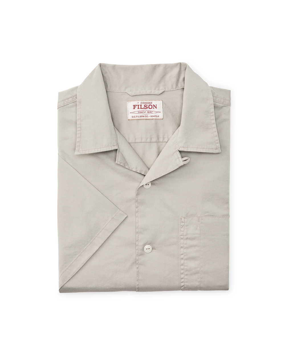 Short Sleeve 4.5-oz. Twill Shirt - Gray Sky