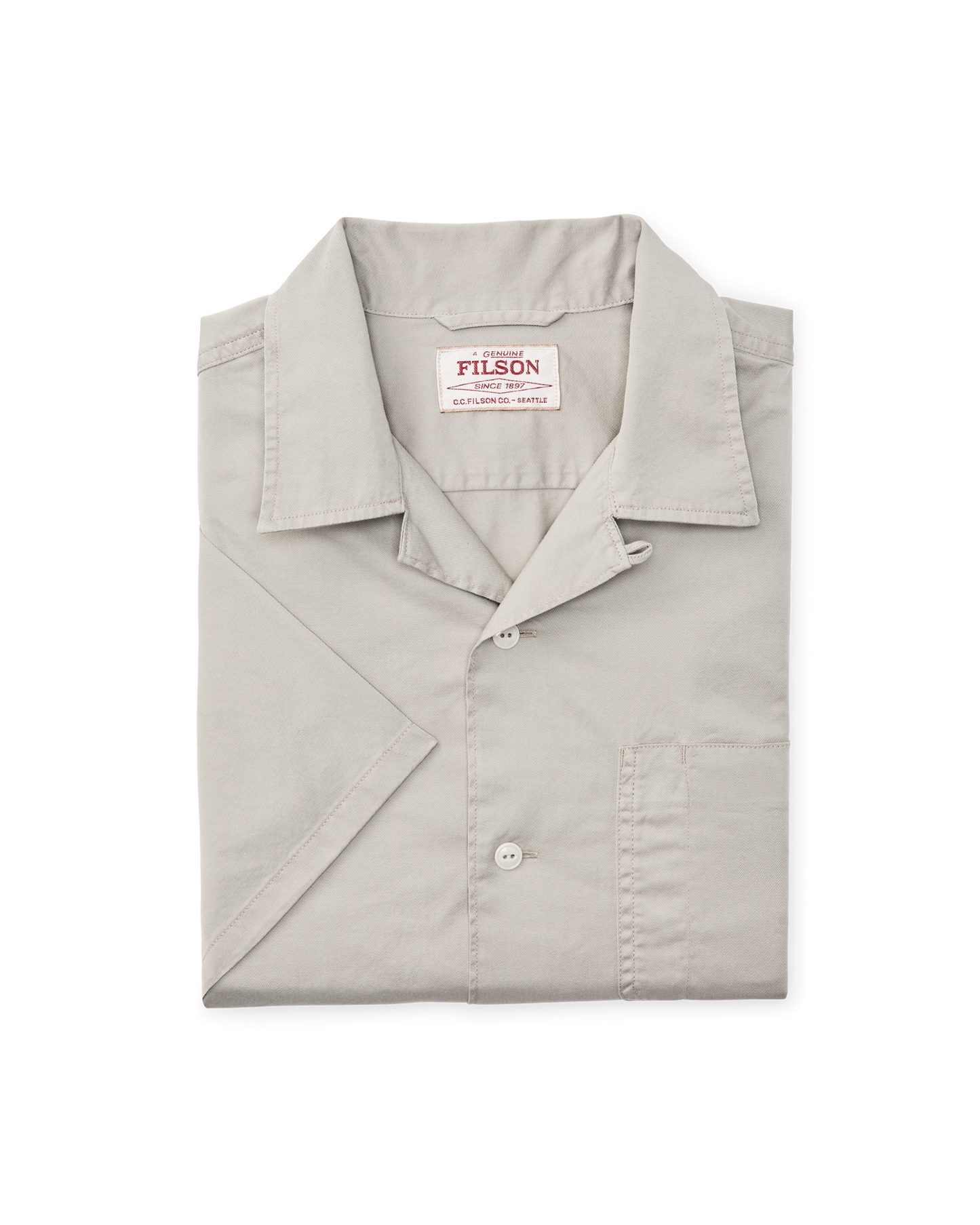Short Sleeve 4.5-oz. Twill Shirt - Gray Sky