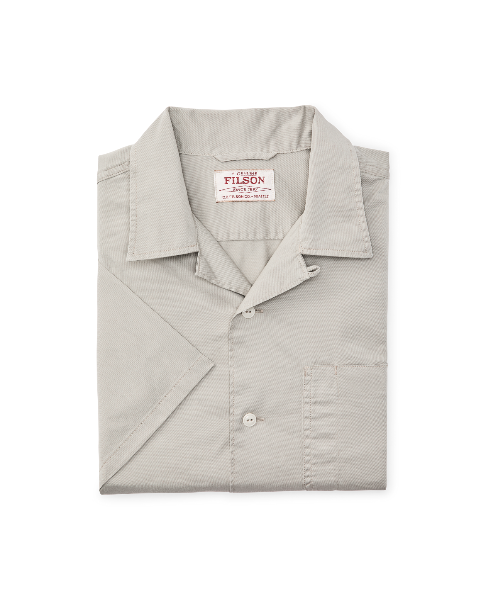 Short Sleeve 4.5-oz. Twill Shirt - Gray Sky