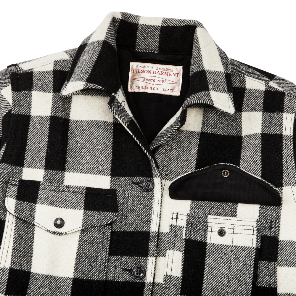 Alternate view of the Filson Women's Mackinaw Cruiser - Natural / Black Heritage Plaid