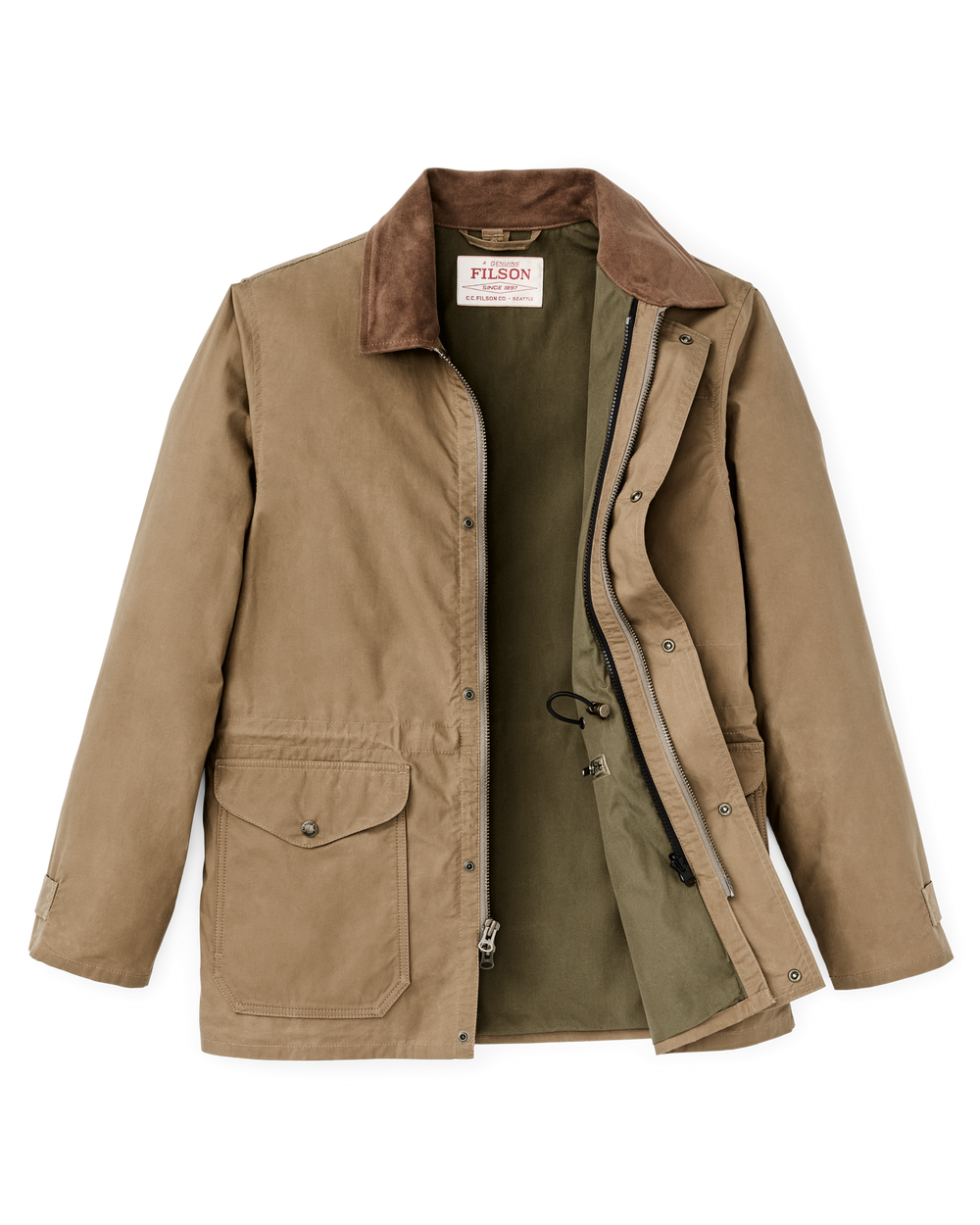 Dry Wax Mile Marker Coat - Dark Beige