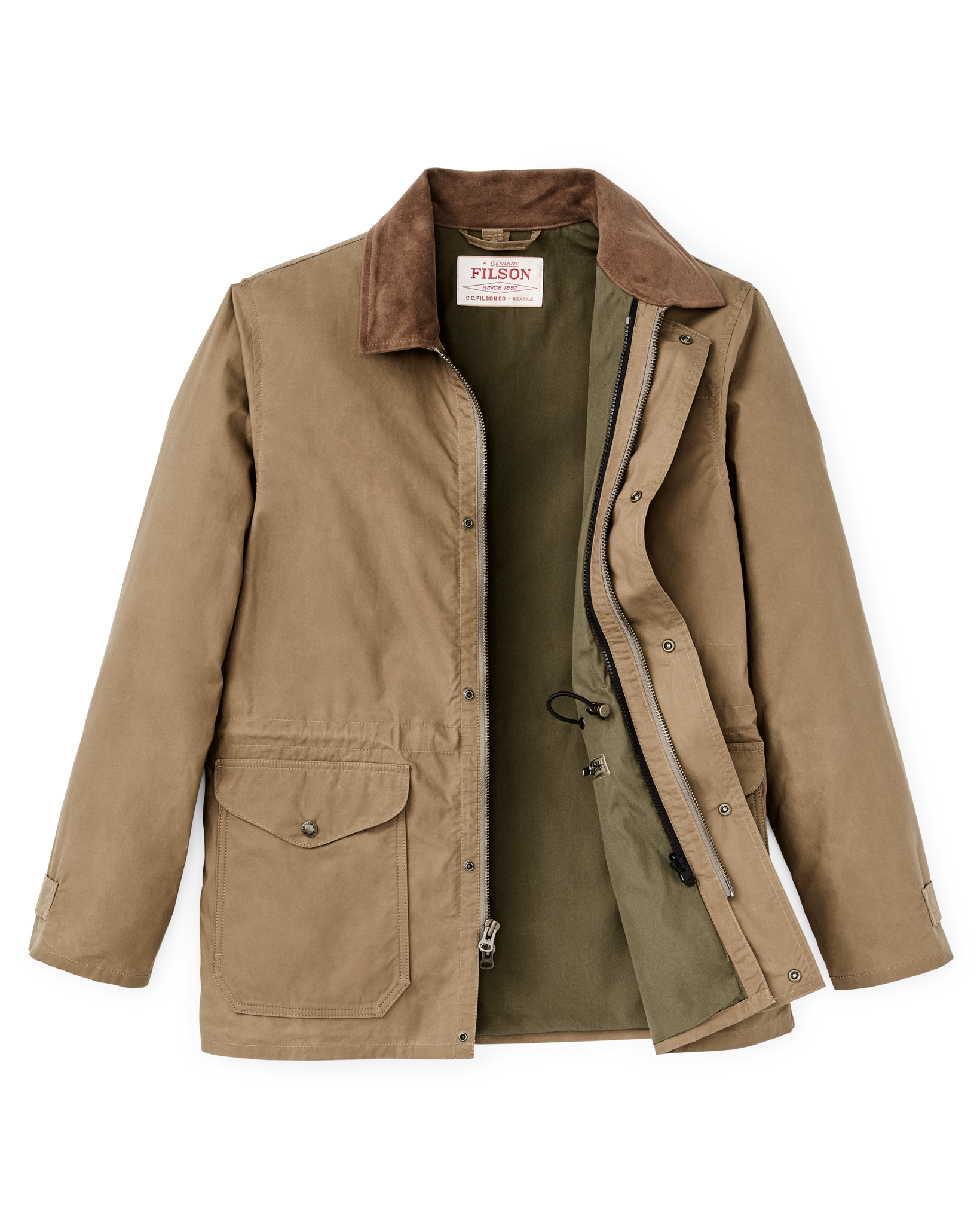 Dry Wax Mile Marker Coat - Dark Beige