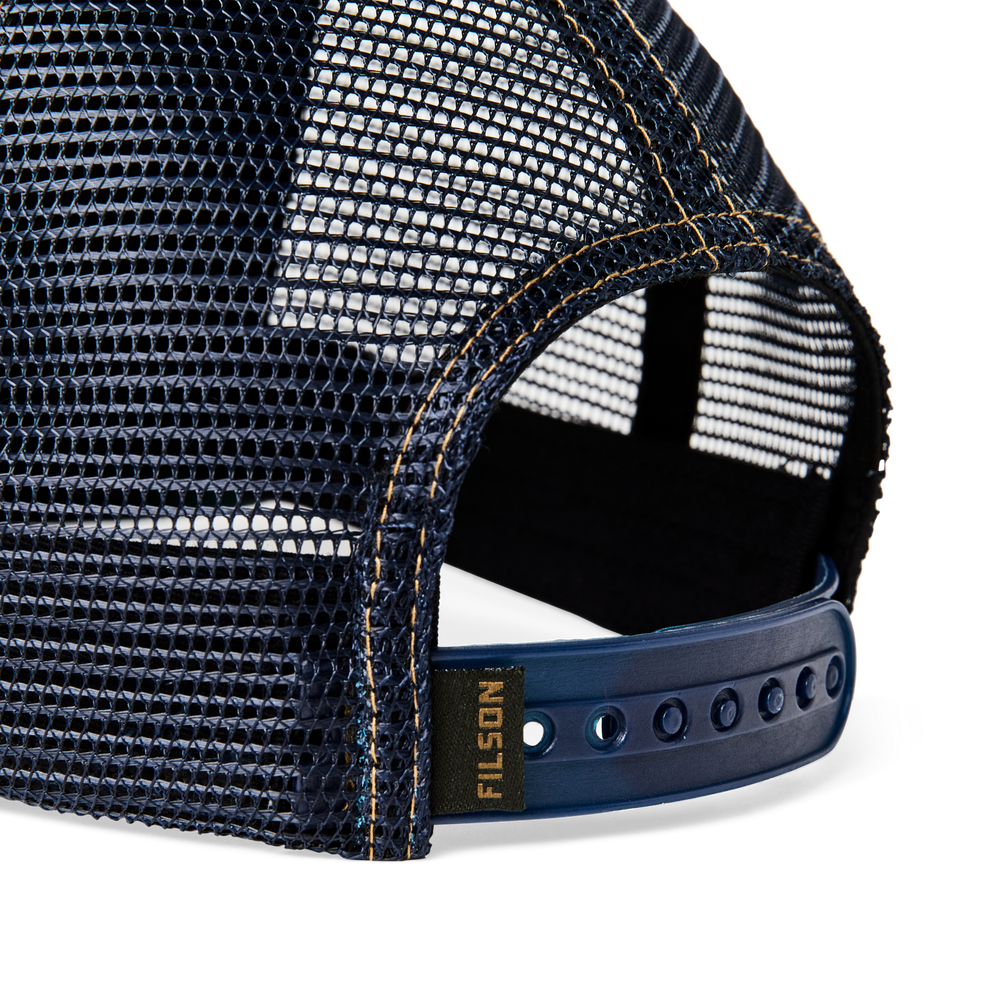 Alternate view of the Filson Logger Mesh Cap - Dark Indigo / Scenic