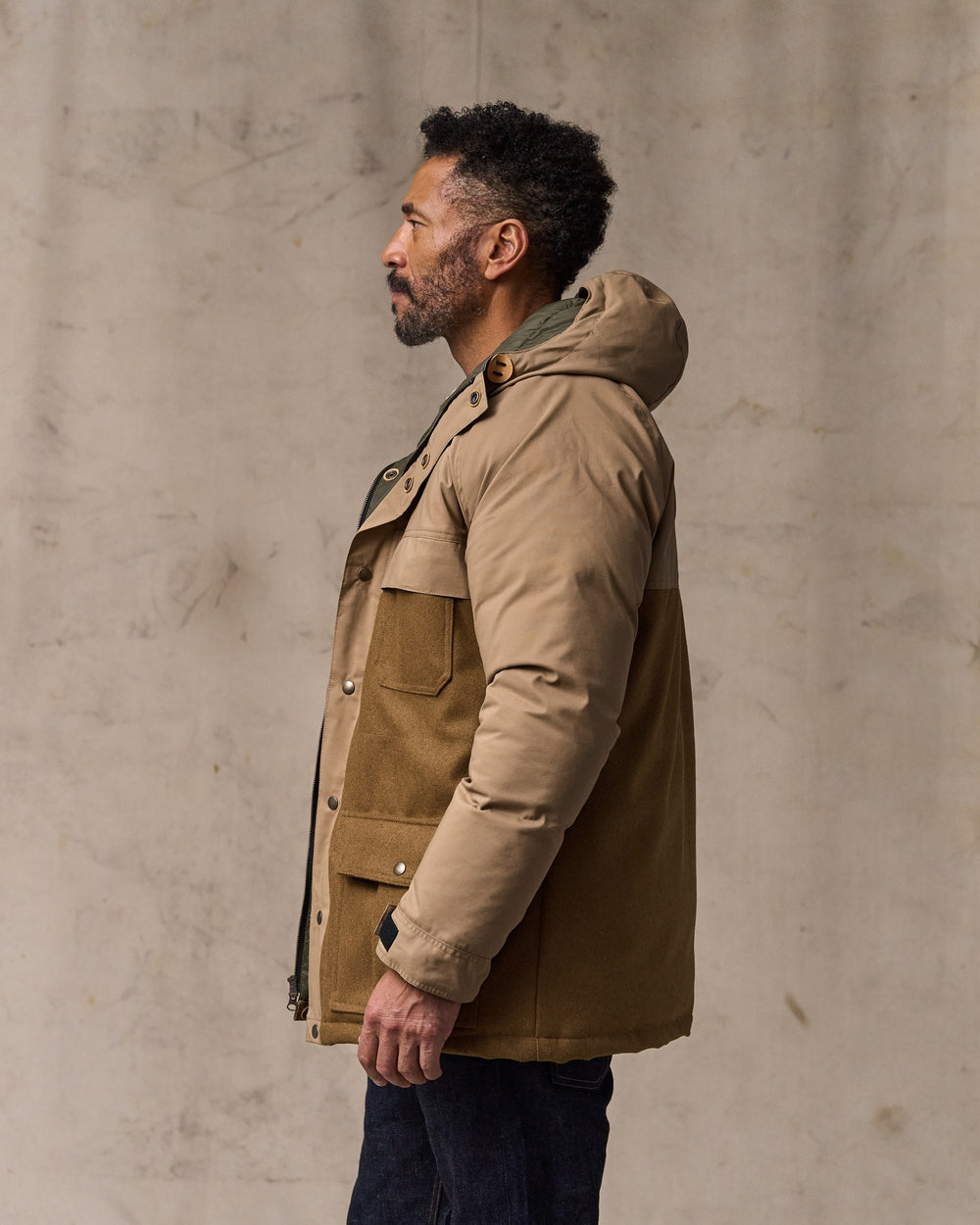 Filson X Crescent Down Works Parka - Dark Tan / Tan