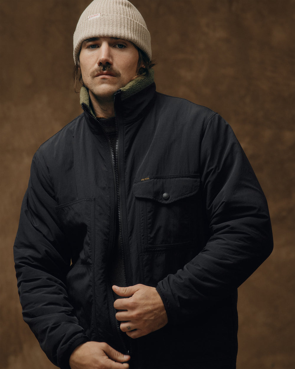 Reversible Pile Fleece Jacket - Dark Olive Drab